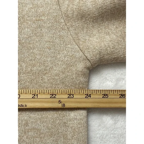 YeoKou Mens Cashmere Wool Blend Full Zip Fleece Lined Sweater SWG-0035 XL Tan